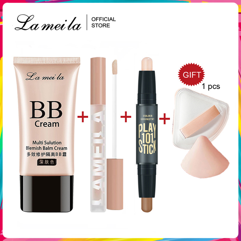 LAMEILA Makeup Kit Beauty Set BB Cream Concealer Face Contour