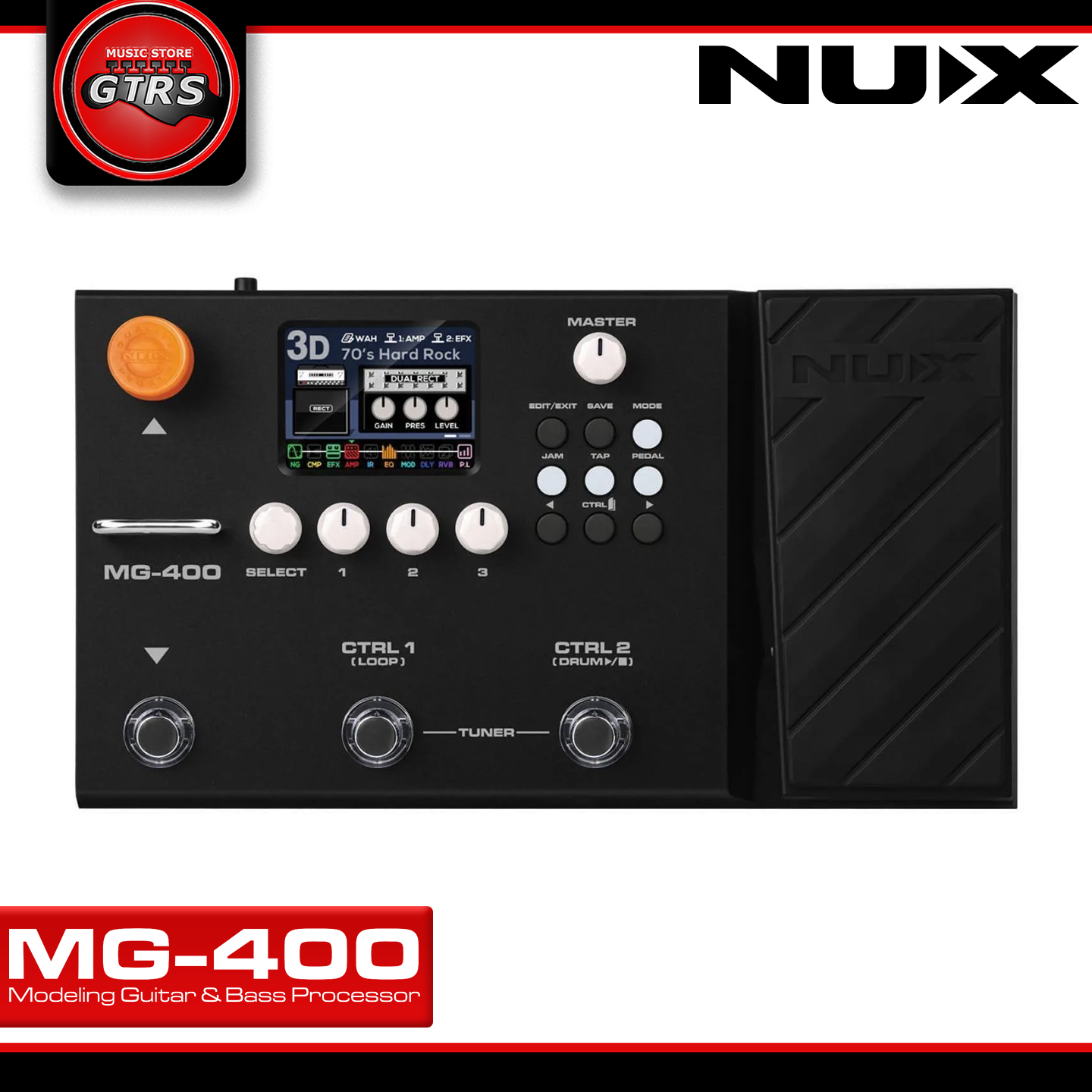 NUX MG 400 Multi Effects Modeling Guitar And Bass Guitar Pedal Lazada PH