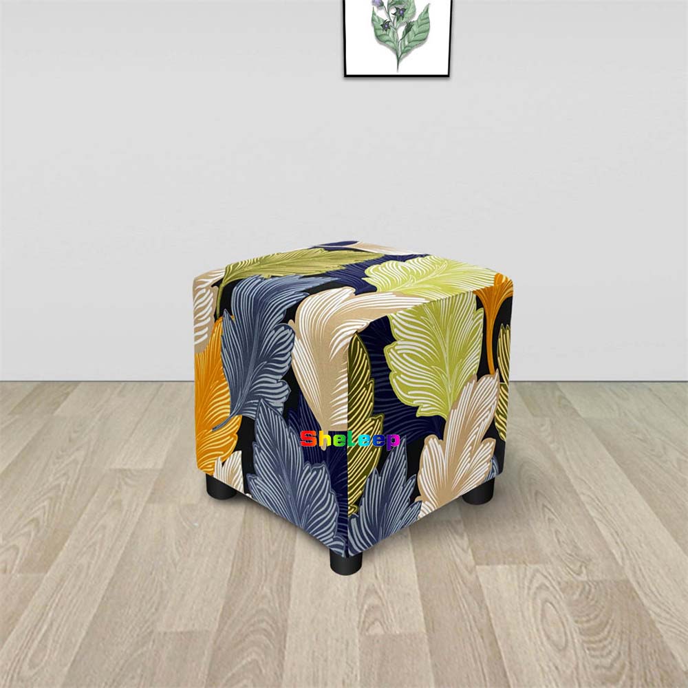 Pc Small Square Footstool Cover Ottoman Cover Footstool Protector