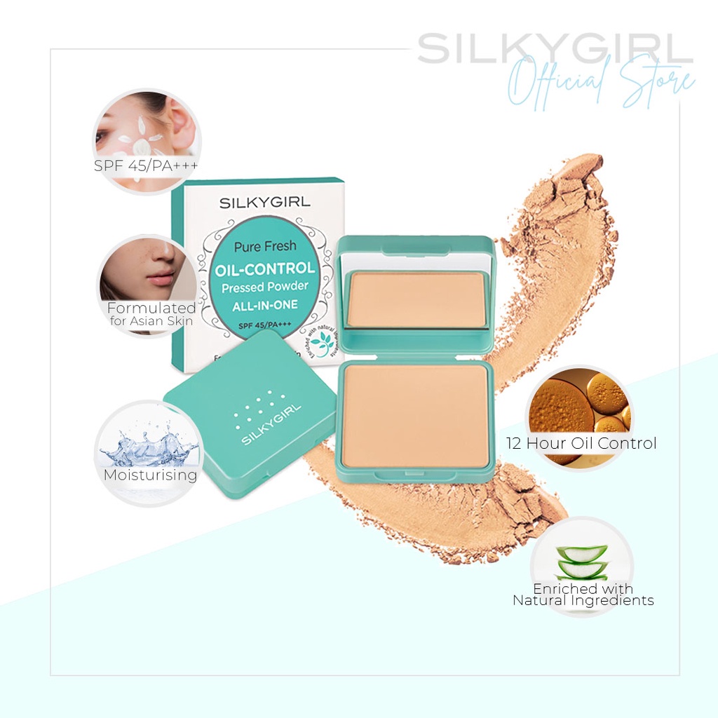 SilkyGirl Pure Fresh Oil Control Pressed Powder Rose Beige Lazada PH