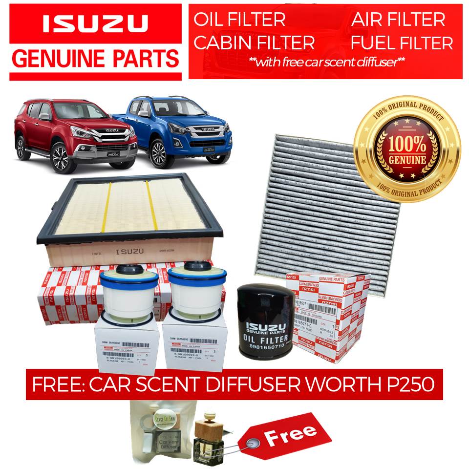 Full Pms Combo Set Isuzu Oil Filter Air Filter Cabin Filter Fuel