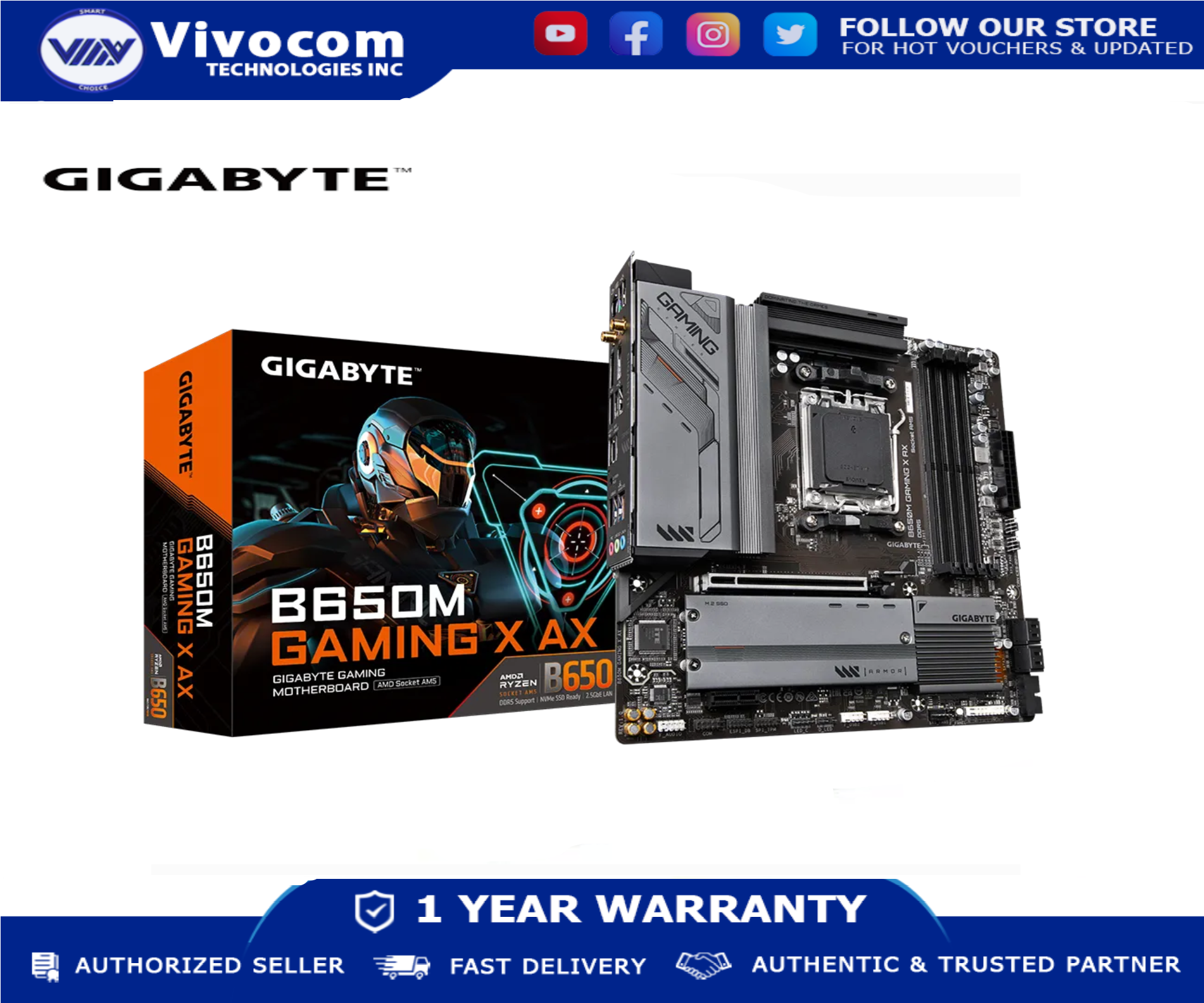 SALE GIGABYTE B650M Gaming X AX Motherboard DDR5 Lazada PH