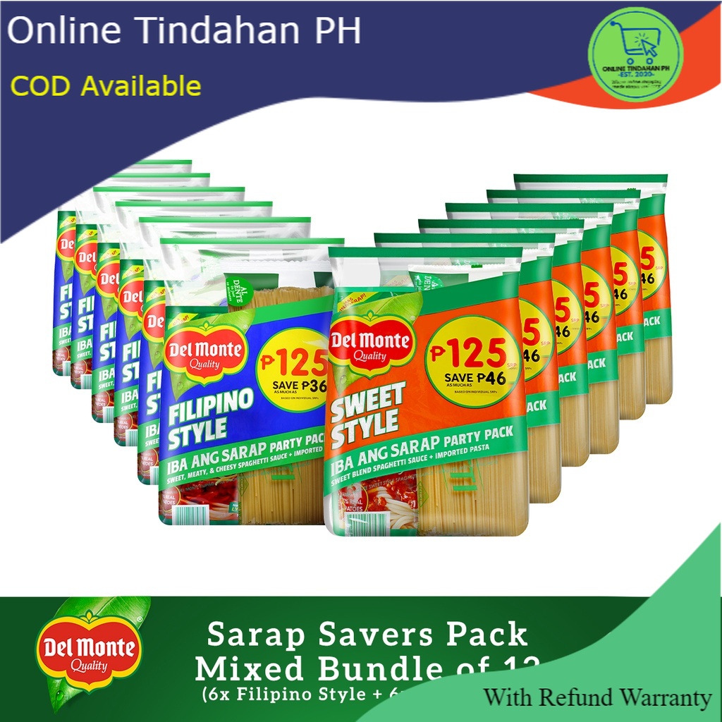 Del Monte Spaghetti Sarap Savers Pack Pasta Sauce Mixed Bundle Of