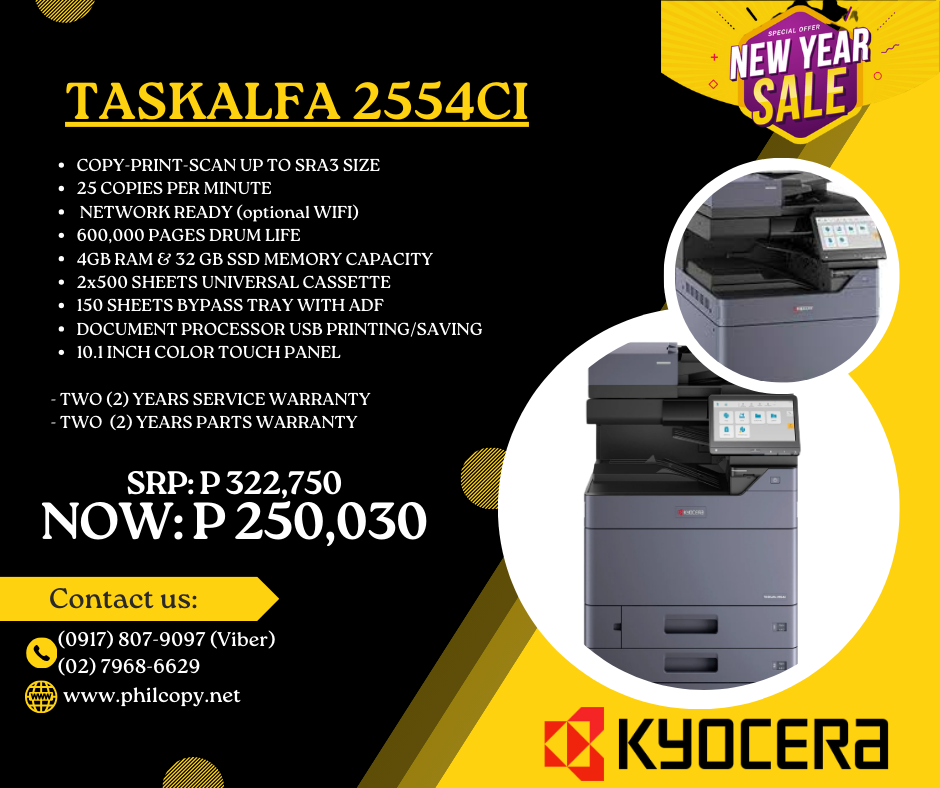 Sra Size Full Color Mfp Kyocera Xerox Machine Taskalfa Ci Lazada Ph