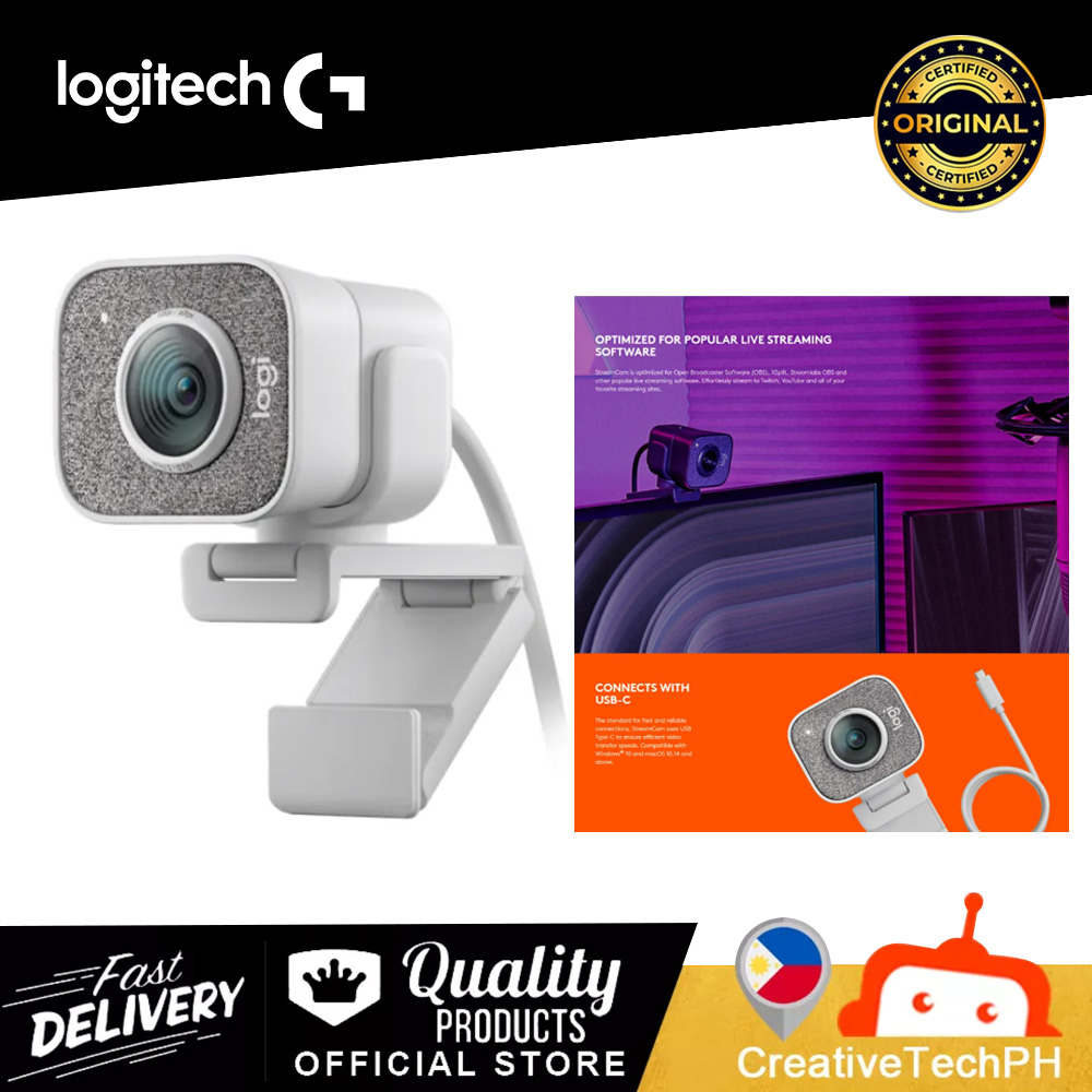 Logitech Streamcam Full Hd P Fps With Usb C Streaming Webcam