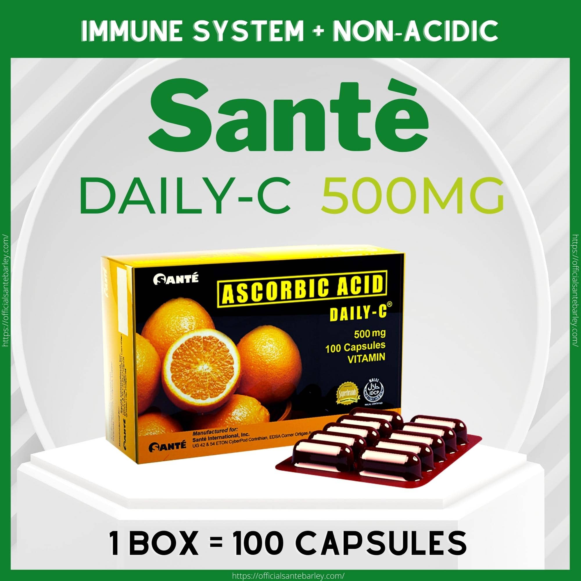 Ascorbic Acid Sante Daily C Mg Capsules Vitamin Lazada Ph