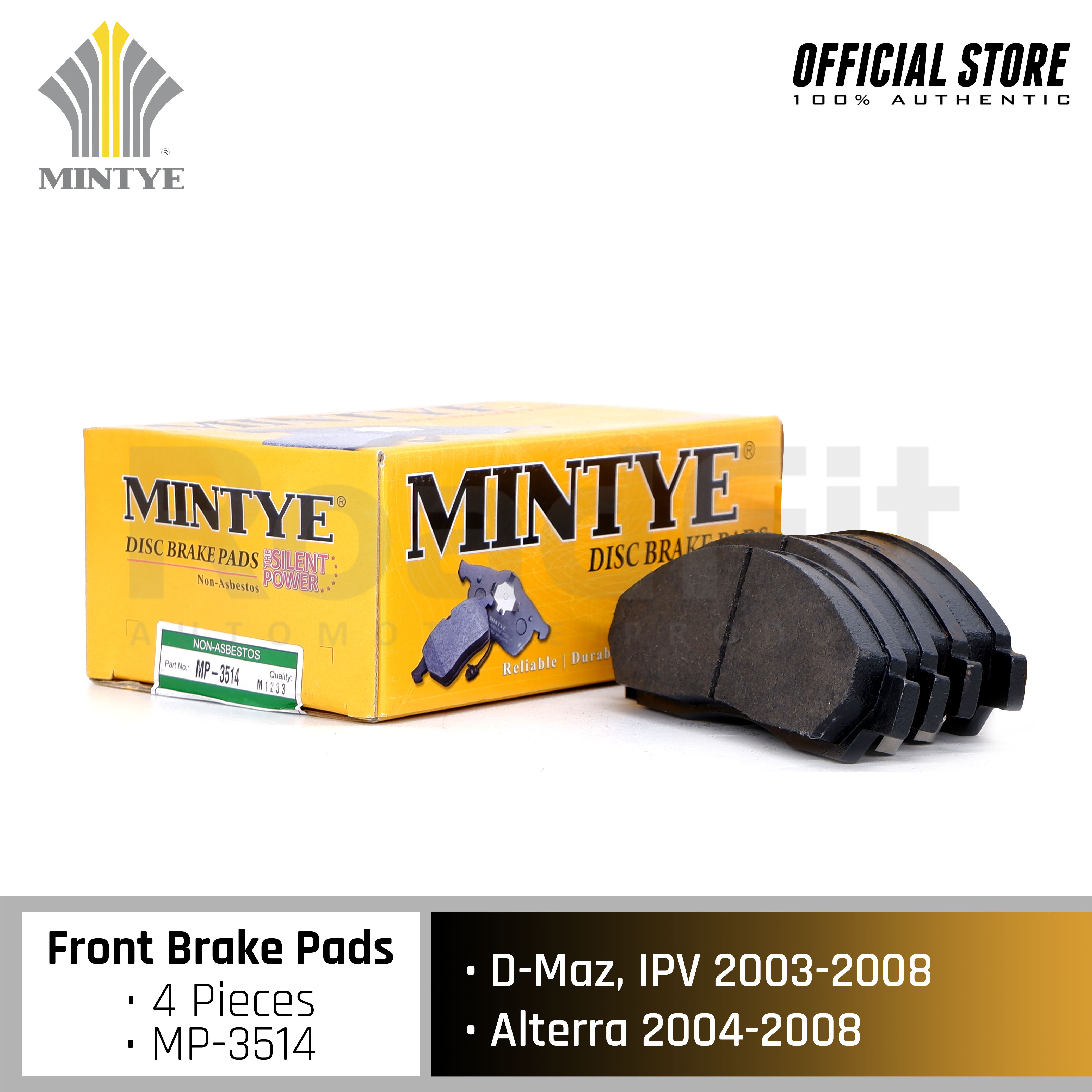 Mintye Front Brake Pads Mp For Isuzu D Max Ipv Alterra