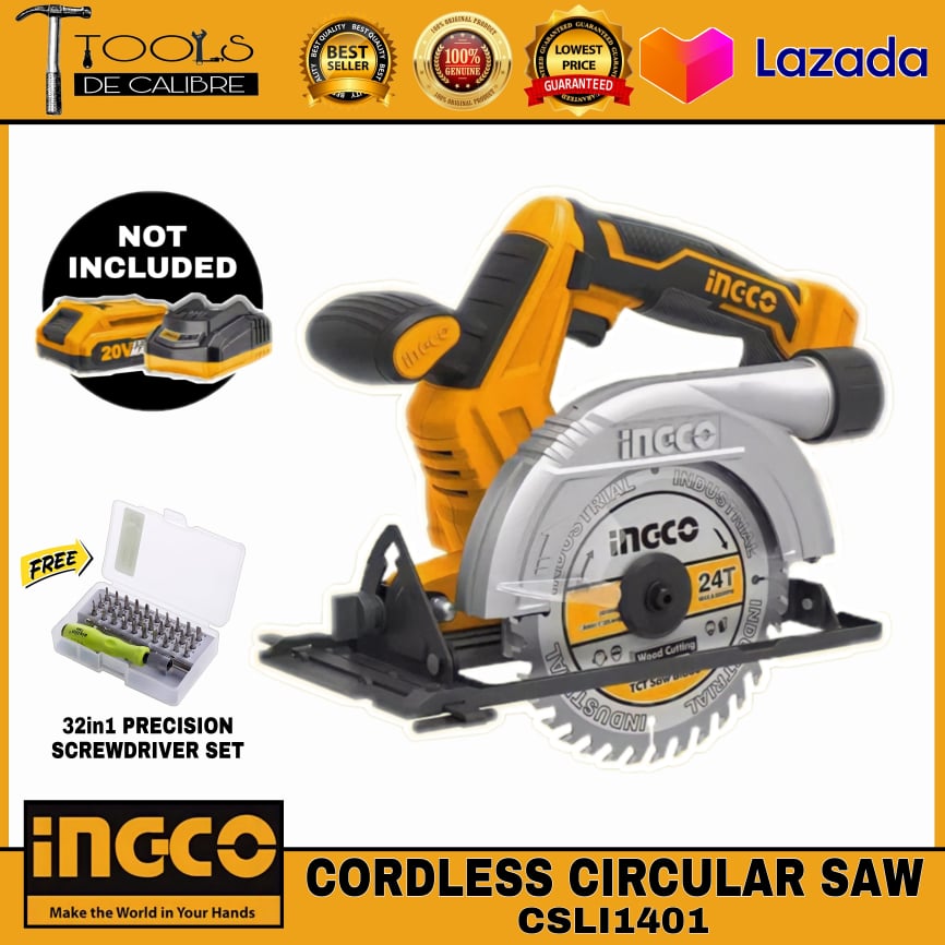 Ingco Lithium Ion Cordless Circular Saw V Csli W Free In