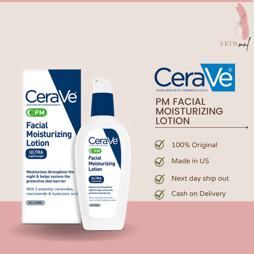 Cerave Pm Facial Moisturizing Lotion Night Cream With Niacinamide Oz