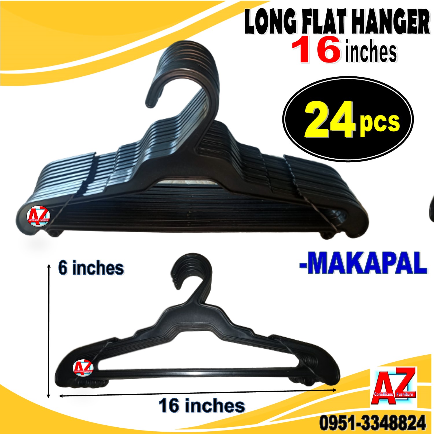 Flat Hanger Long Inches Makapal Pcs Dozen Lazada Ph