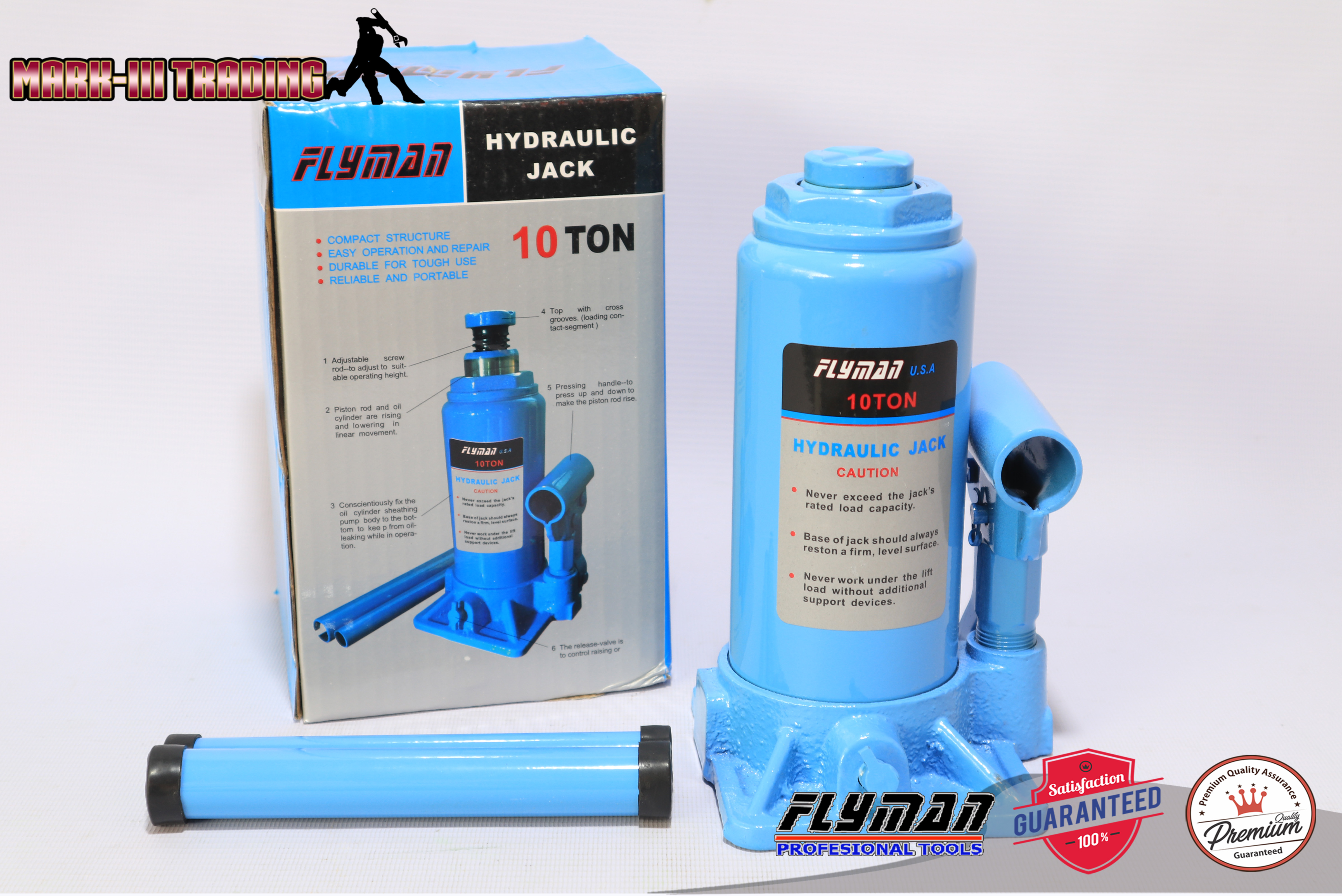 Original Flyman Hydraulic Jack Bottle Type 10 Tons Lazada PH