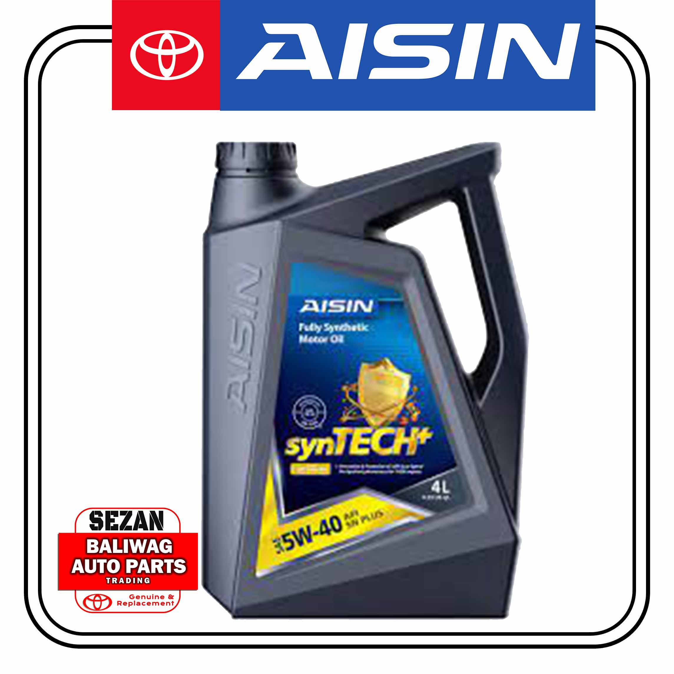 AISIN MOTOR OIL SAE 5W 40 API SN PLUS SYNTECH 4 LITERS FULLY SYNTHETIC