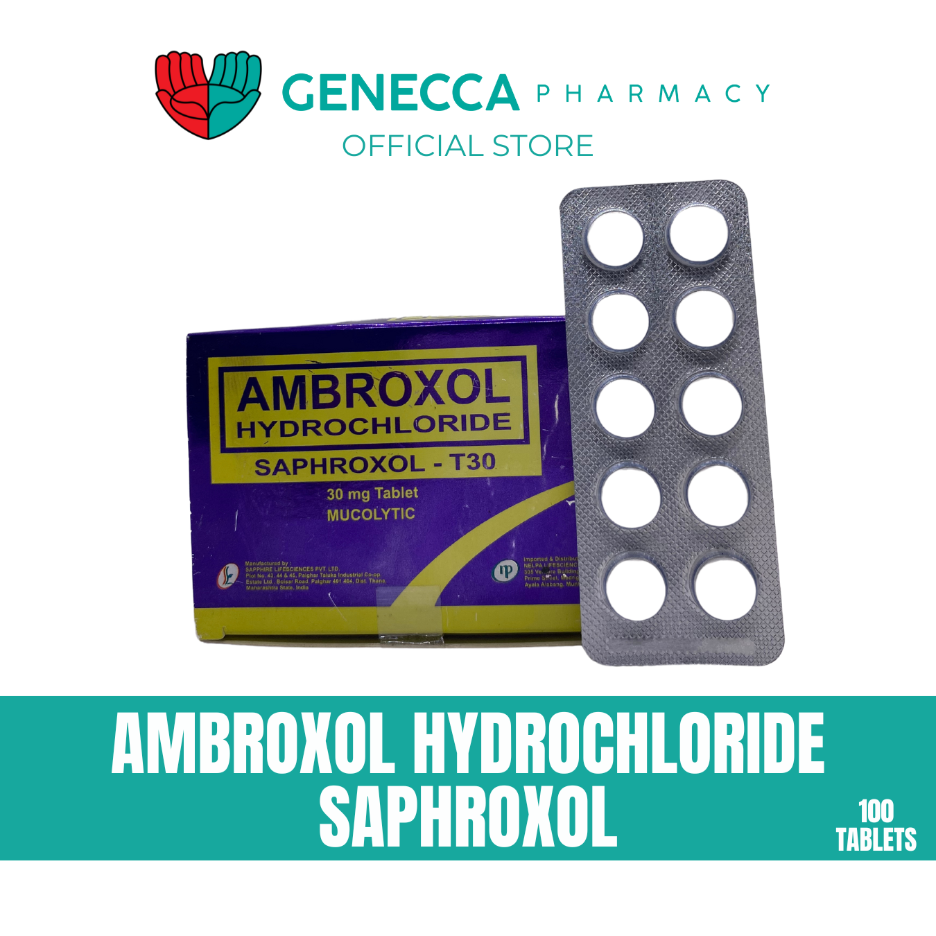 Ambroxol Hydrochloride Tablet 30mg Saphroxol Lazada PH