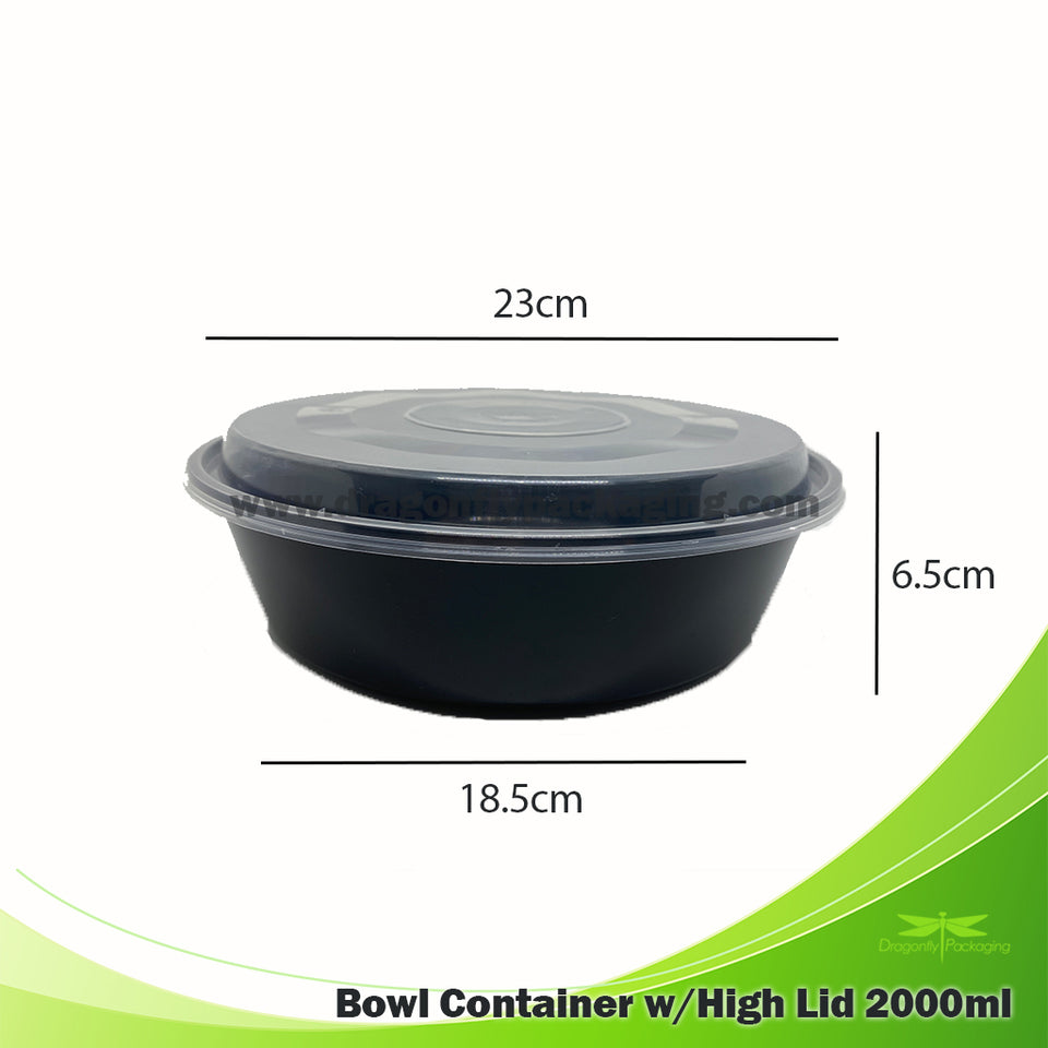 Wholesale Dragonfly Ml Premium Black Round Container With Lid