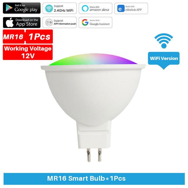 Ewelink Zigbee Wifi Smart Dimmable Bulb Gu Mr Rgb C W Led Light