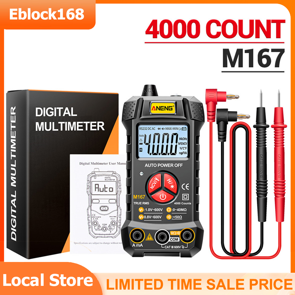 ANENG M167 Digital Mini Multimeter AC DC Electrical Instruments Tester