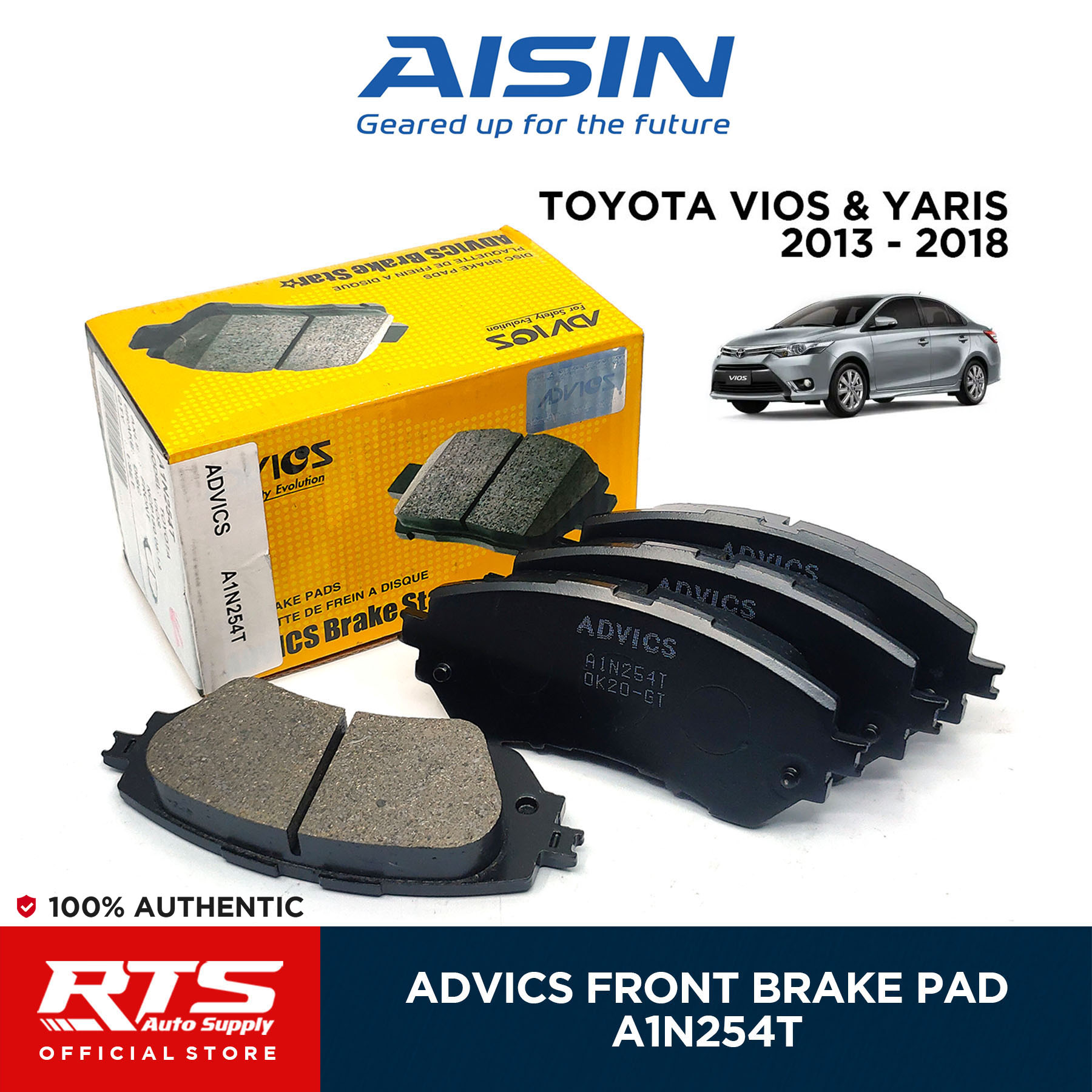 Aisin Advics Front Brake Pad For Toyota Vios Rd Gen And Yaris