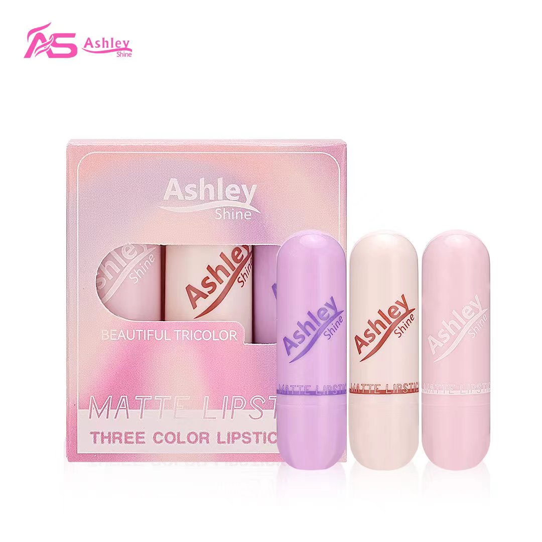 Ashley Shine Matte Lipstick Nude Velvet Lip Tint Long Lasting