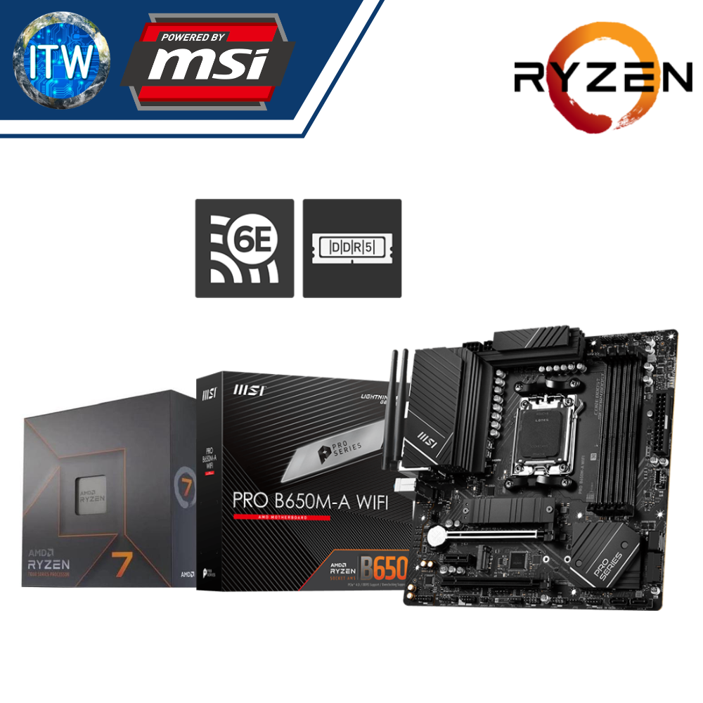 Amd Ryzen X Desktop Processor W O Cooler With Msi Pro B M A