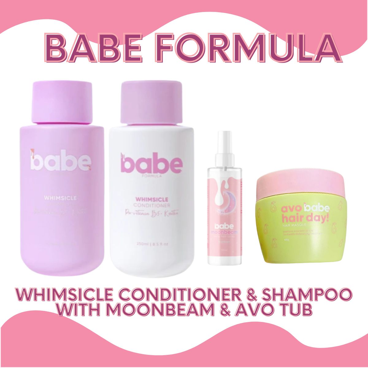 Babe Formula Whimsicle Shampoo Conditioner With Moonbeam Hair Spray