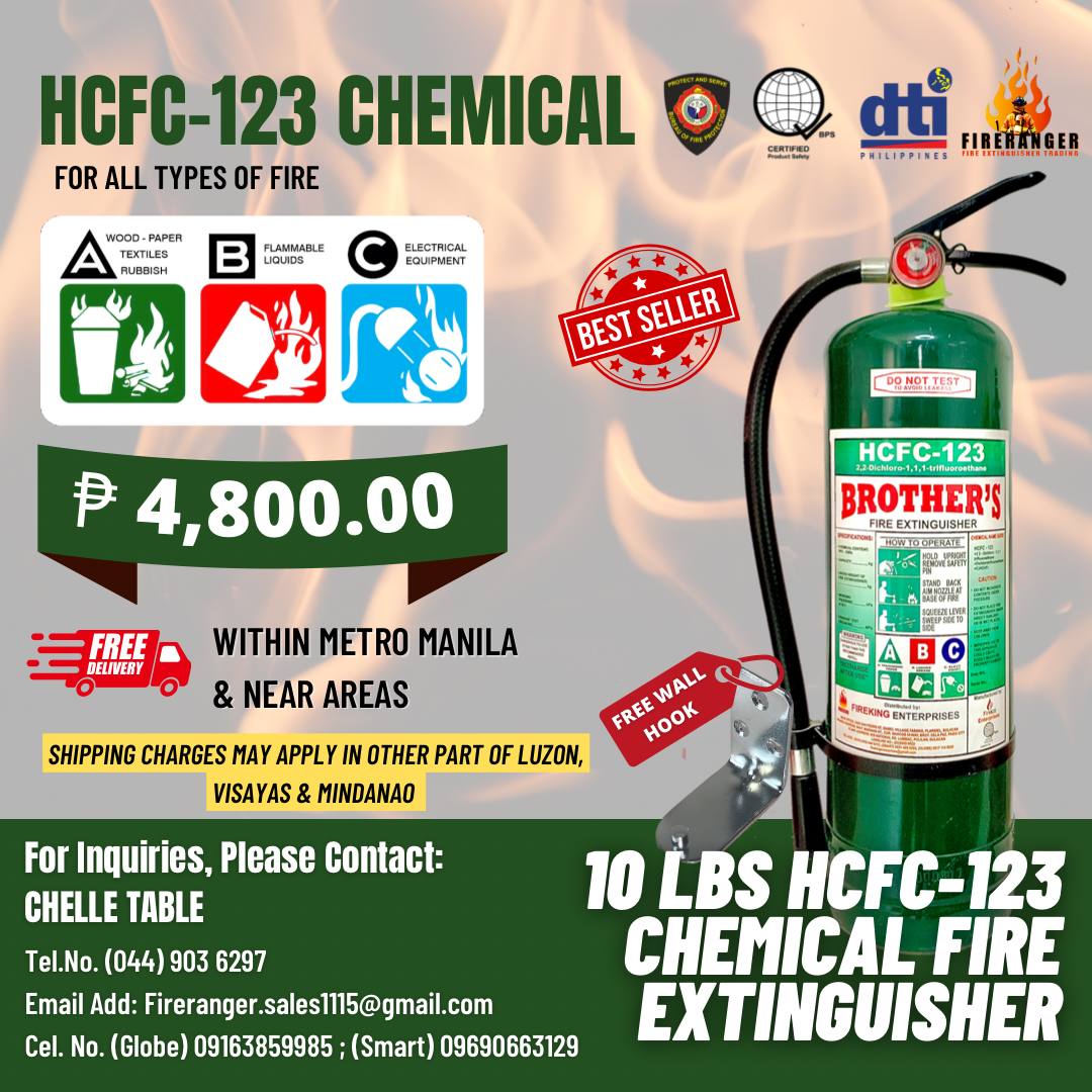 HCFC 123 CHEMICAL FIRE EXTINGUISHER 10 LBS Lazada PH