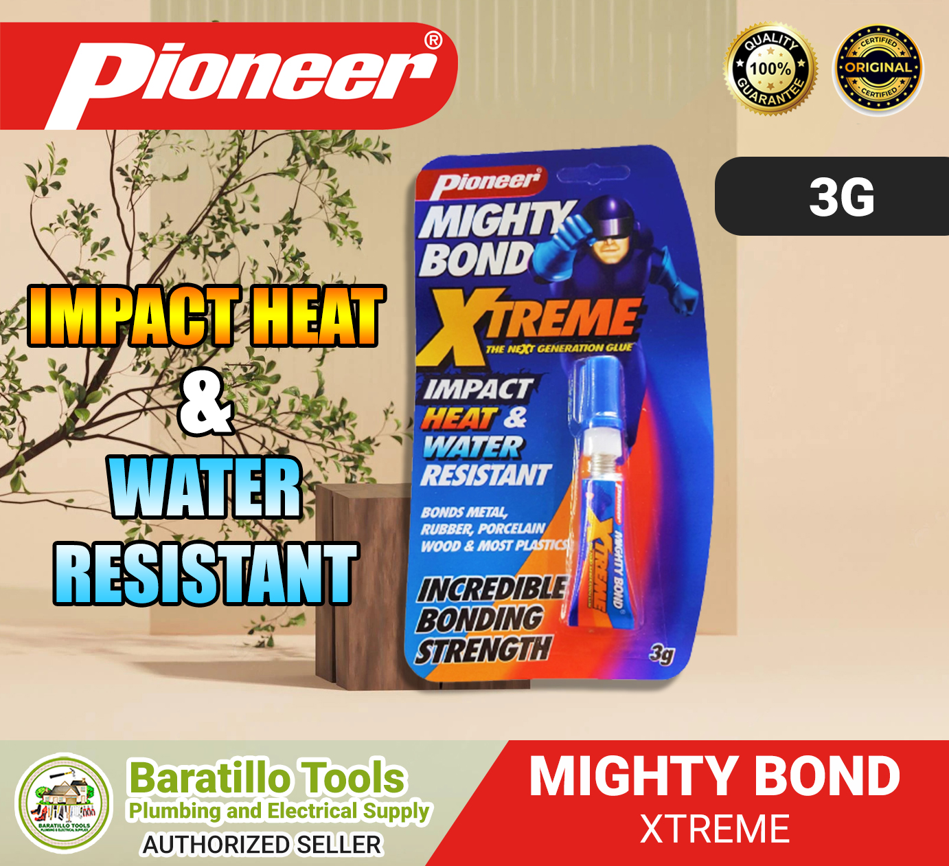 PIONEER Mighty Bond Instant Glue Original Extreme Shoes 3g