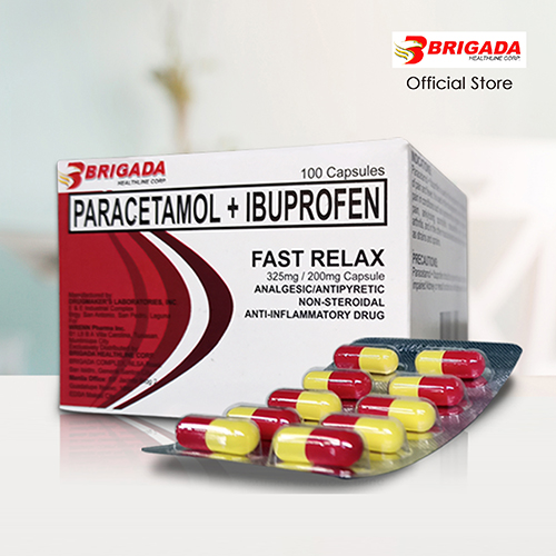 Fast Relax Paracetamol Ibuprofen Box Of 100 S Lazada PH