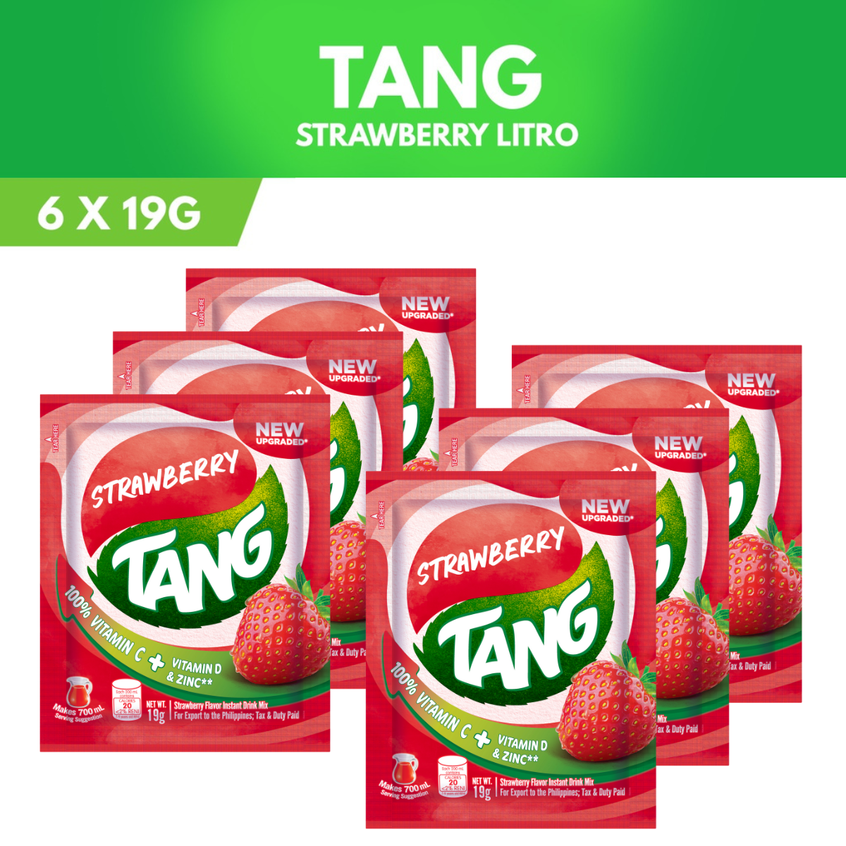 Tang Powdered Juice Strawberry Litro G Pack Of Lazada Ph