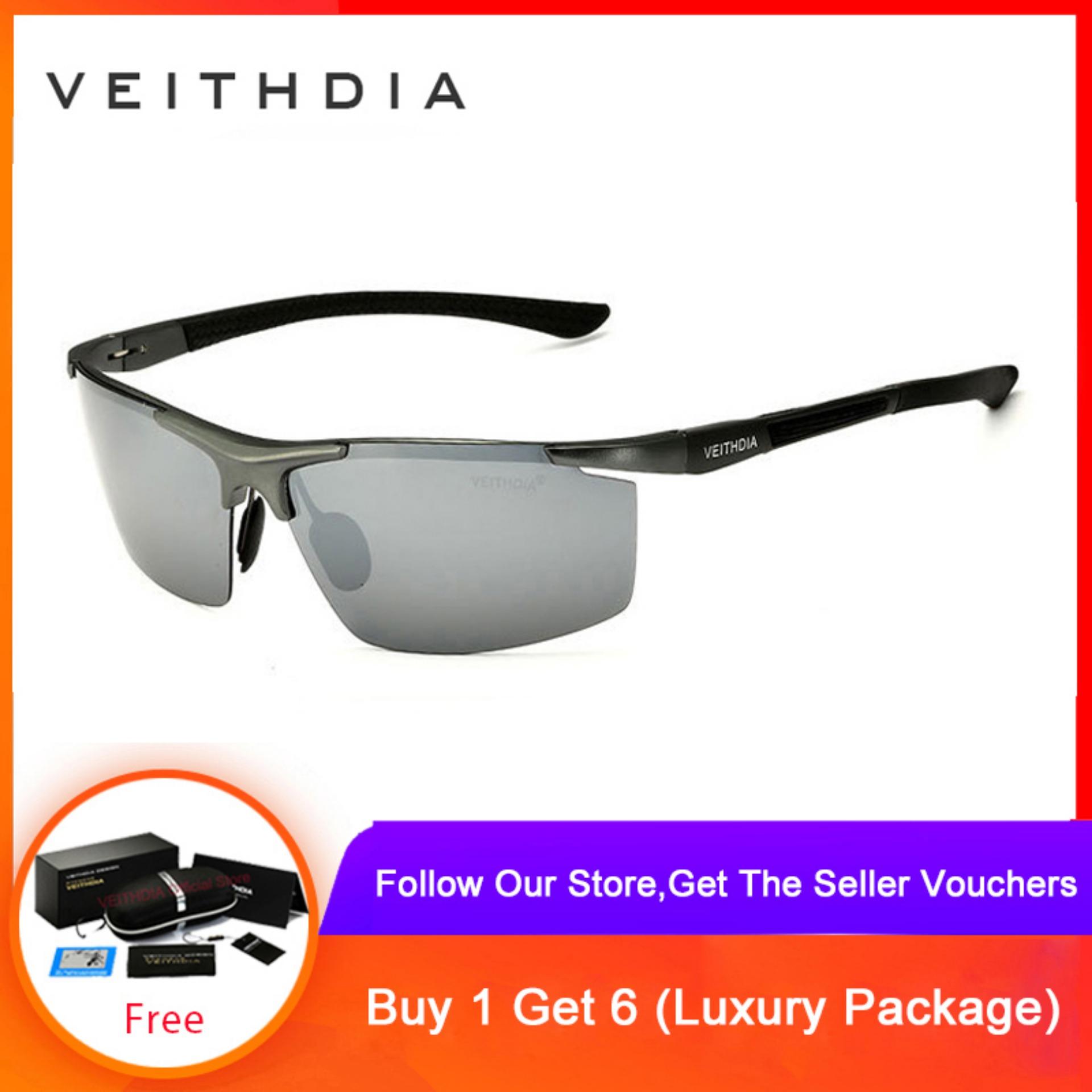 VEITHDIA Aluminum Magnesium Men S Sunglasses Polarized Sun Glasses Male