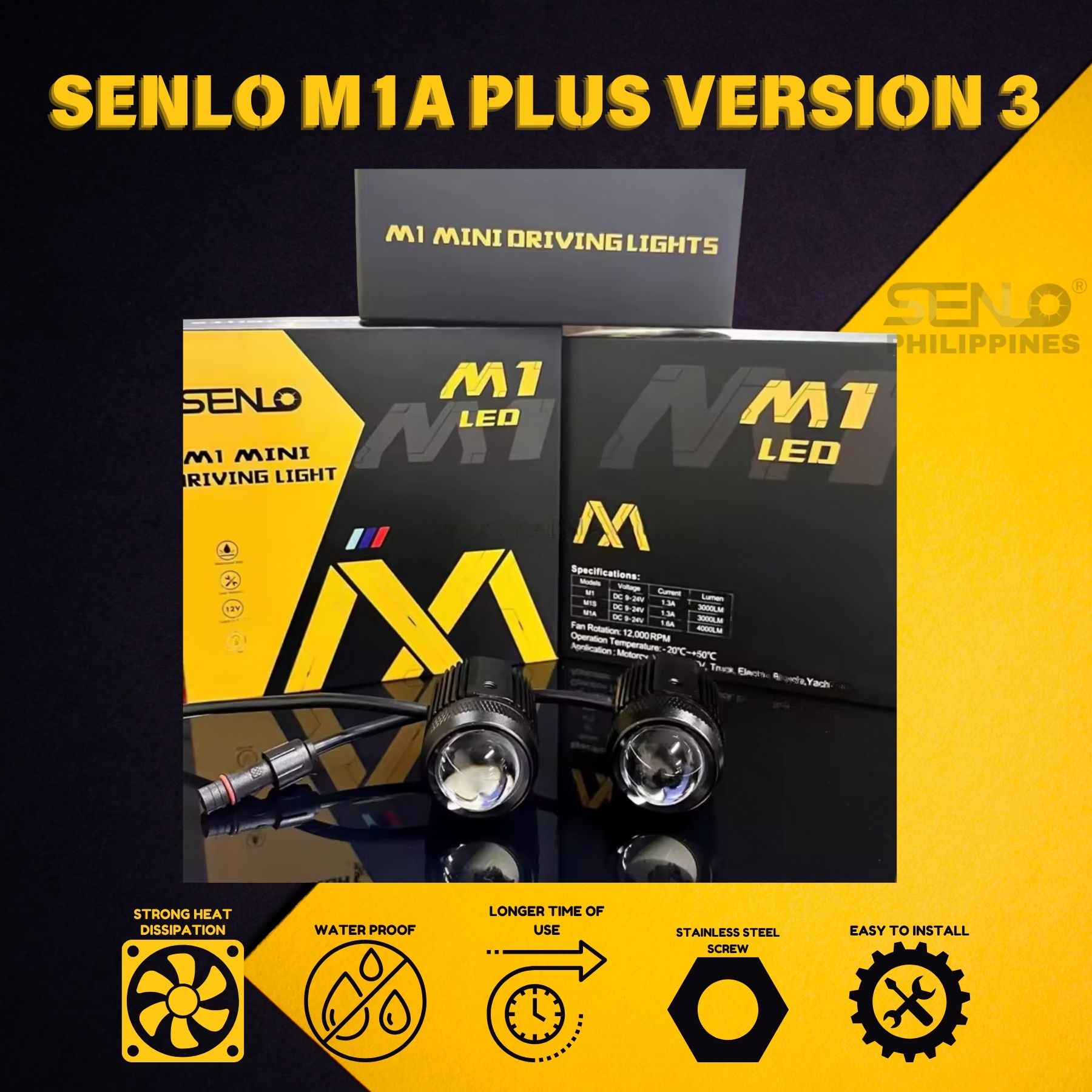 Senlo Ph Premium M A Plus Original Mini Driving Light V Watts