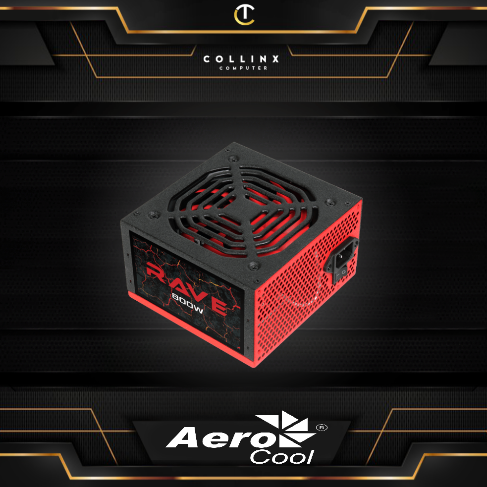 500W Aerocool Rave 80 Power Supply True Rated PSU Over Voltage And