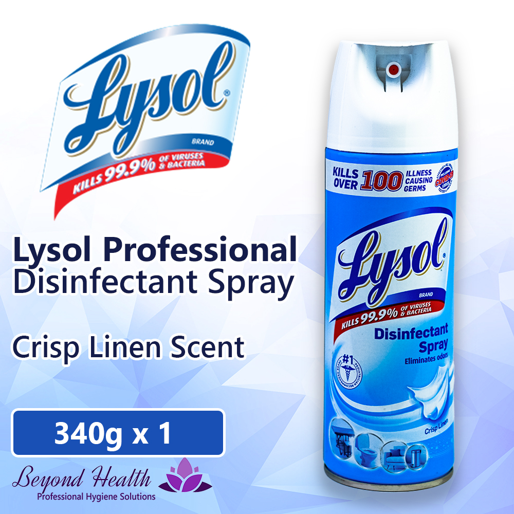 Lysol Disinfectant Spray Crisp Linen Eliminates Odors Kills Of