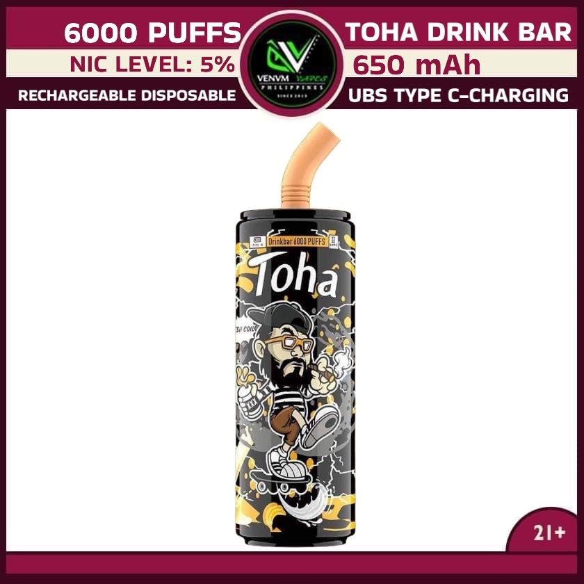 VAPE POD DISPO Toha Drink Bar 6K Puff Rechargeable Disposable Lazada PH