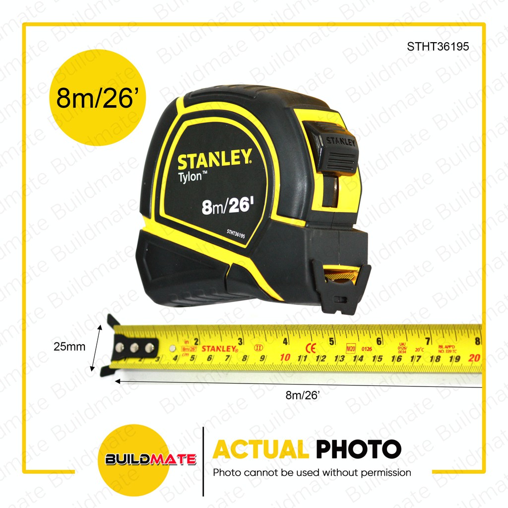 Buildmate Stanley Steel Tylon Tape Measure Steel Measuring Tape Mx Ft