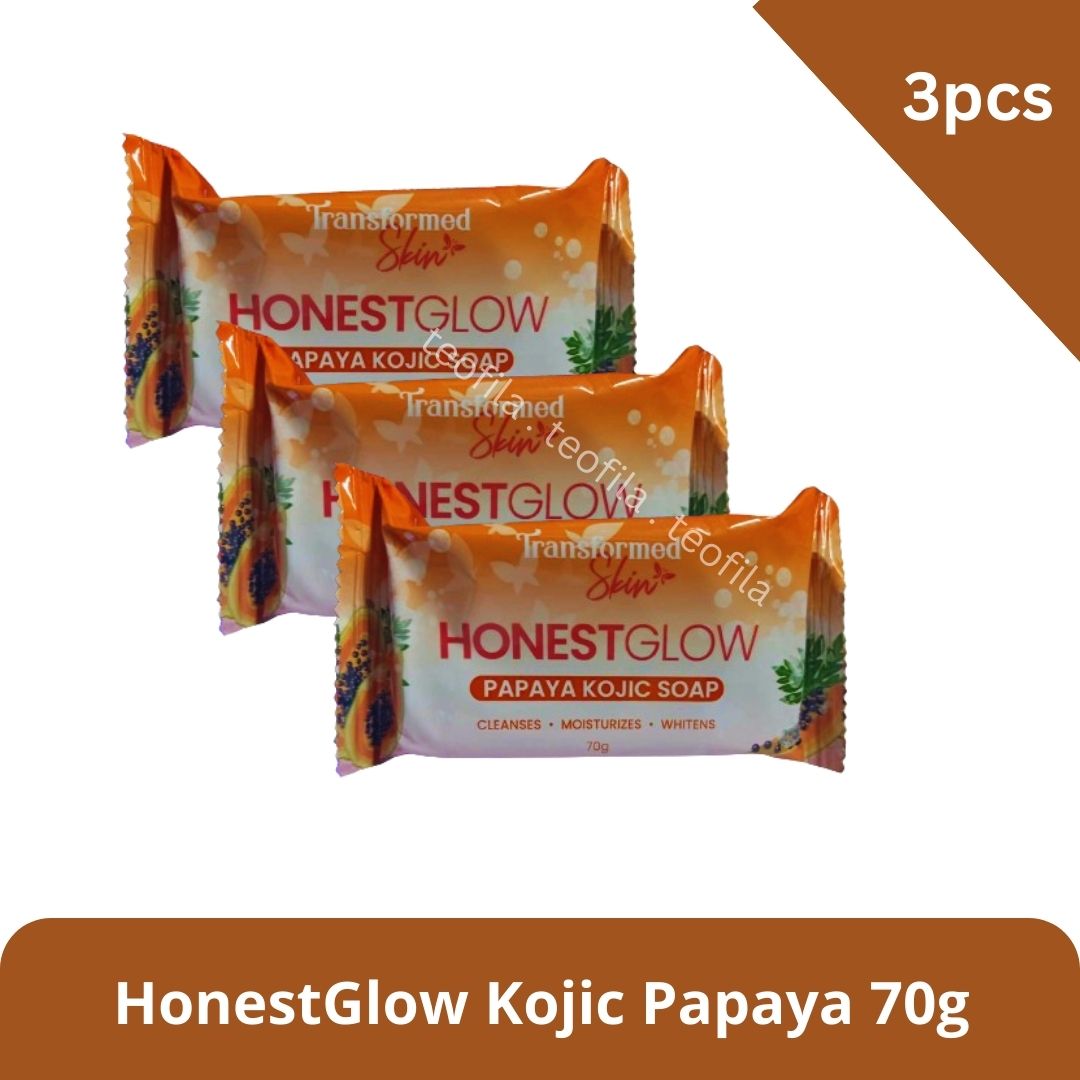 G X Pcs Honest Glow Kojic Papaya Whitening Soap Lazada Ph