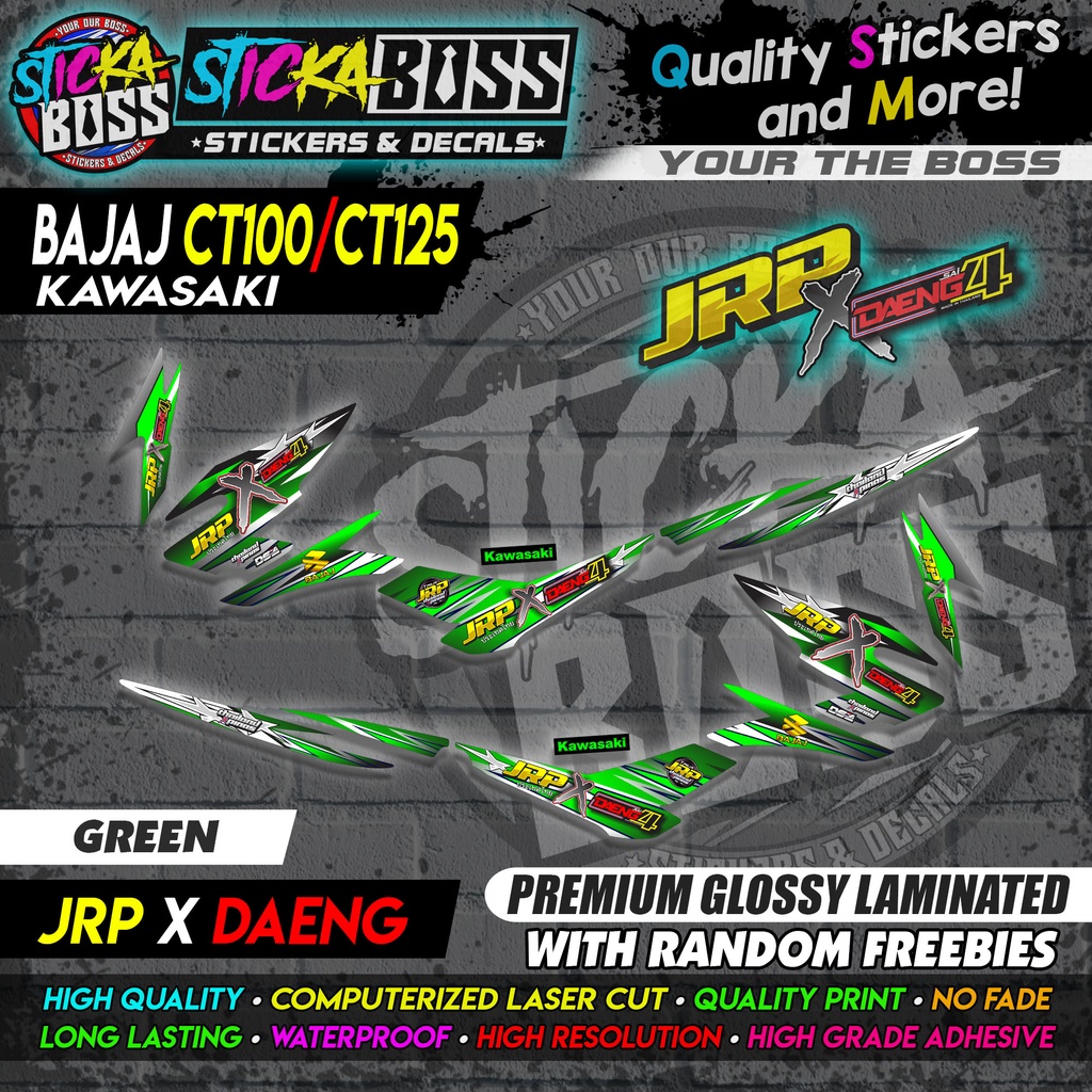 Ready Stock BAJAJ CT100CT125 Stock Decal JRP X DAENG Edition