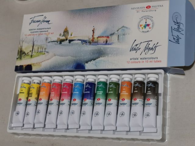 White Nights Watercolors Tubes Artist Professional Grade Colors Ml