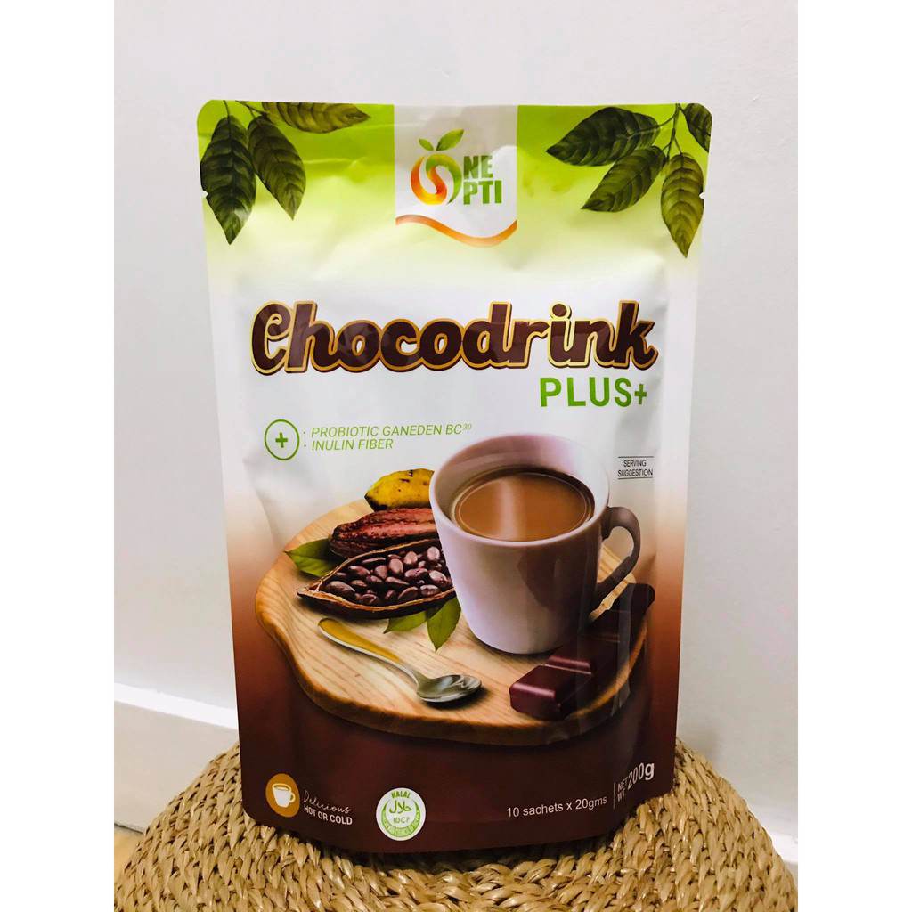 One Opti Choco Drink Plus With Probiotic And Inulin Fiber 10 Sachets