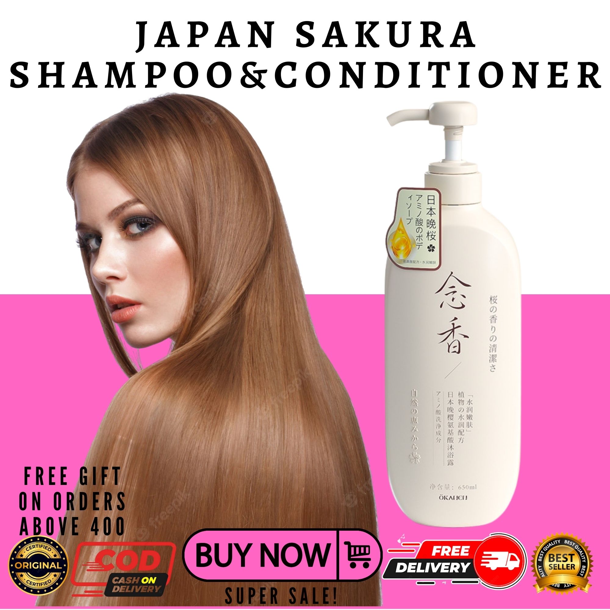 Original Sakura Amino Acid Shampoo Lasting Fragrance Shampoo