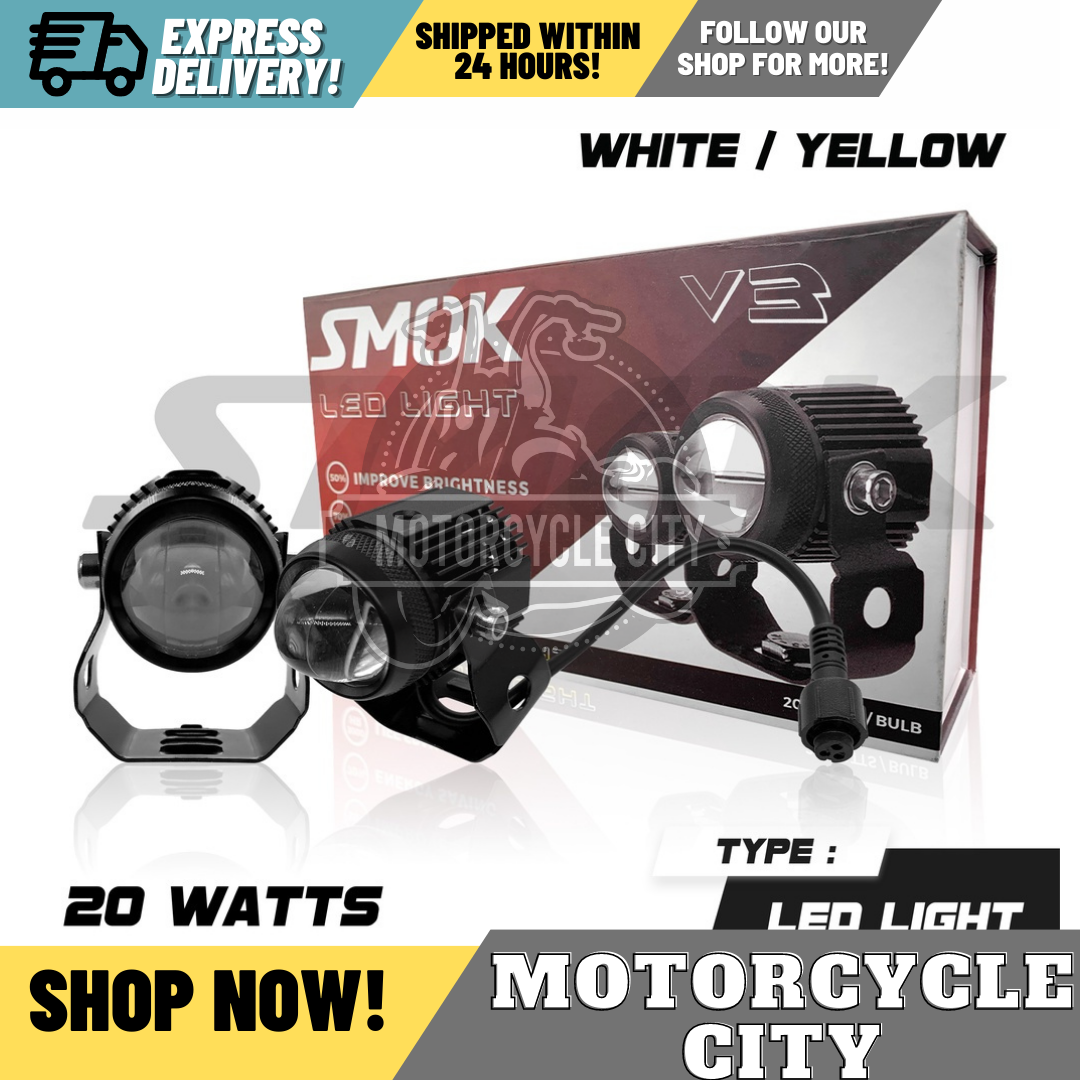 SMOK LED Light V3 Mini Driving Light 20 Watts Motorcycle Head Lights