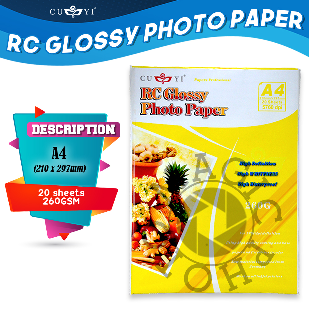 Mp Cuyi Rc Glossy Photo Paper Gsm A R R R Size