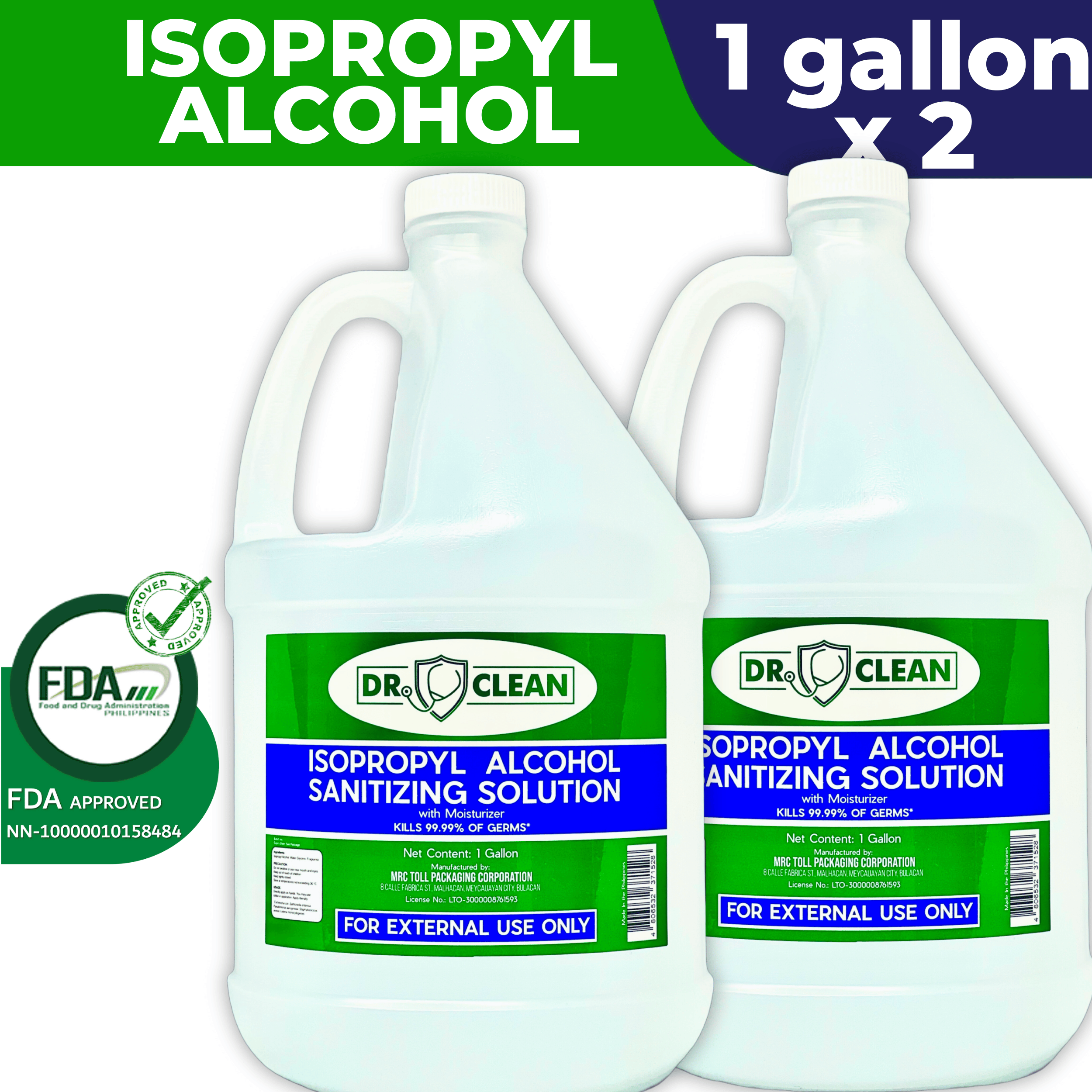 Dr Clean Isopropyl Alcohol With Moisturizer Dr Clean Gallons X