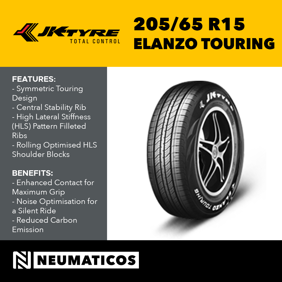 JK Tyre 205 65 R15 4PR Elanzo Touring SUV Tires Made In India Lazada PH