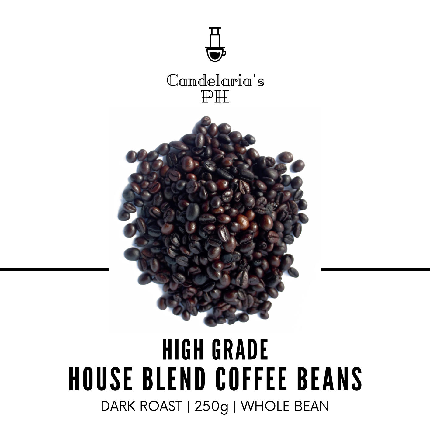 G Dark Roast House Blend Whole Bean Brewed Coffee Organic Coffee