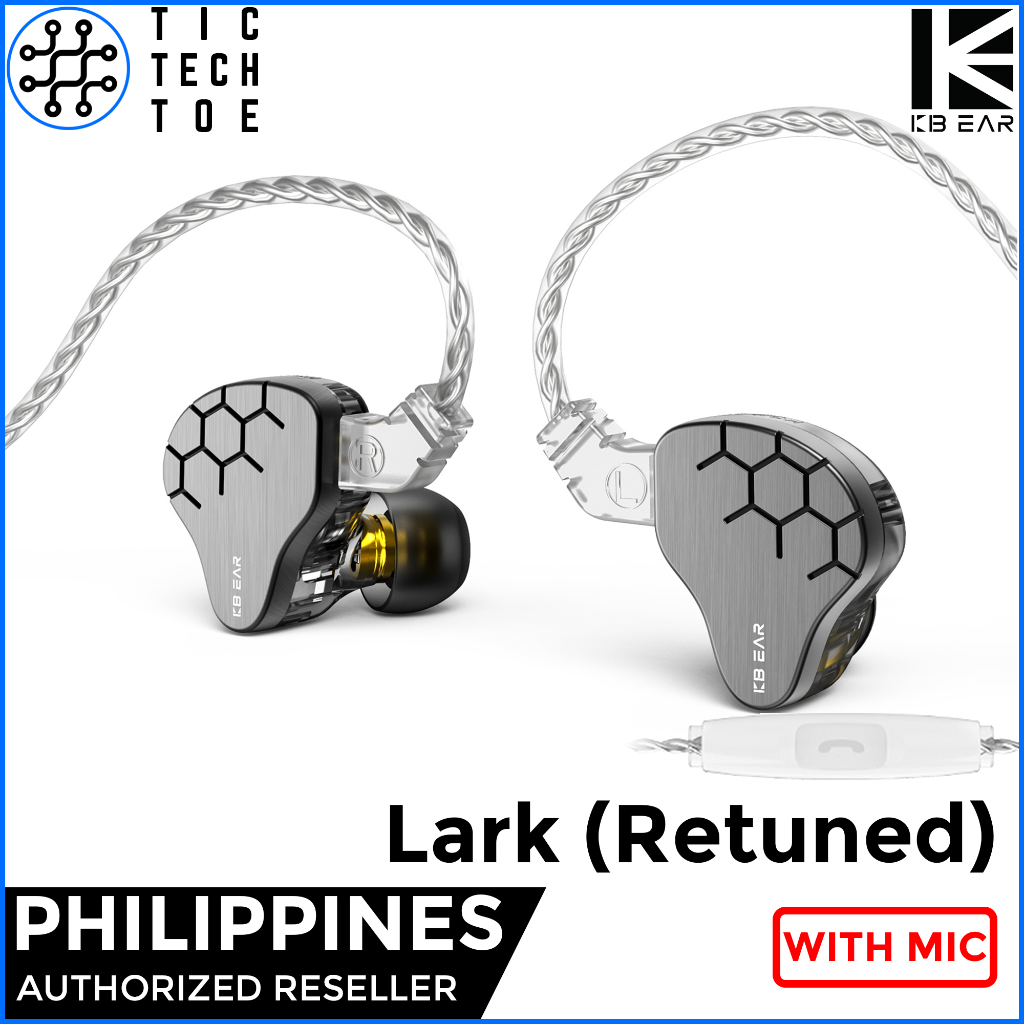 Kbear Kb Ear Lark Hybrid Driver Metal Hifi Earphones Lazada Ph