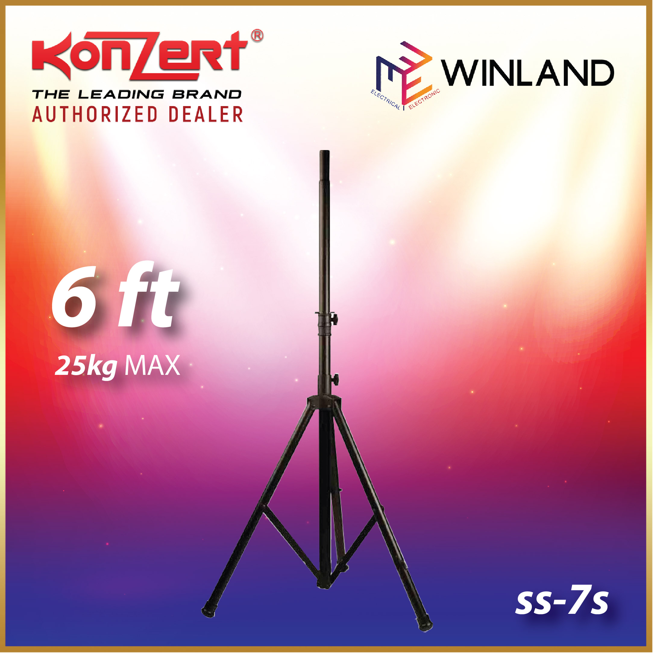Konzert by Winland Universal Speaker Stand 6 ft (25kg Max Capacity) SS7S SS7S Lazada PH