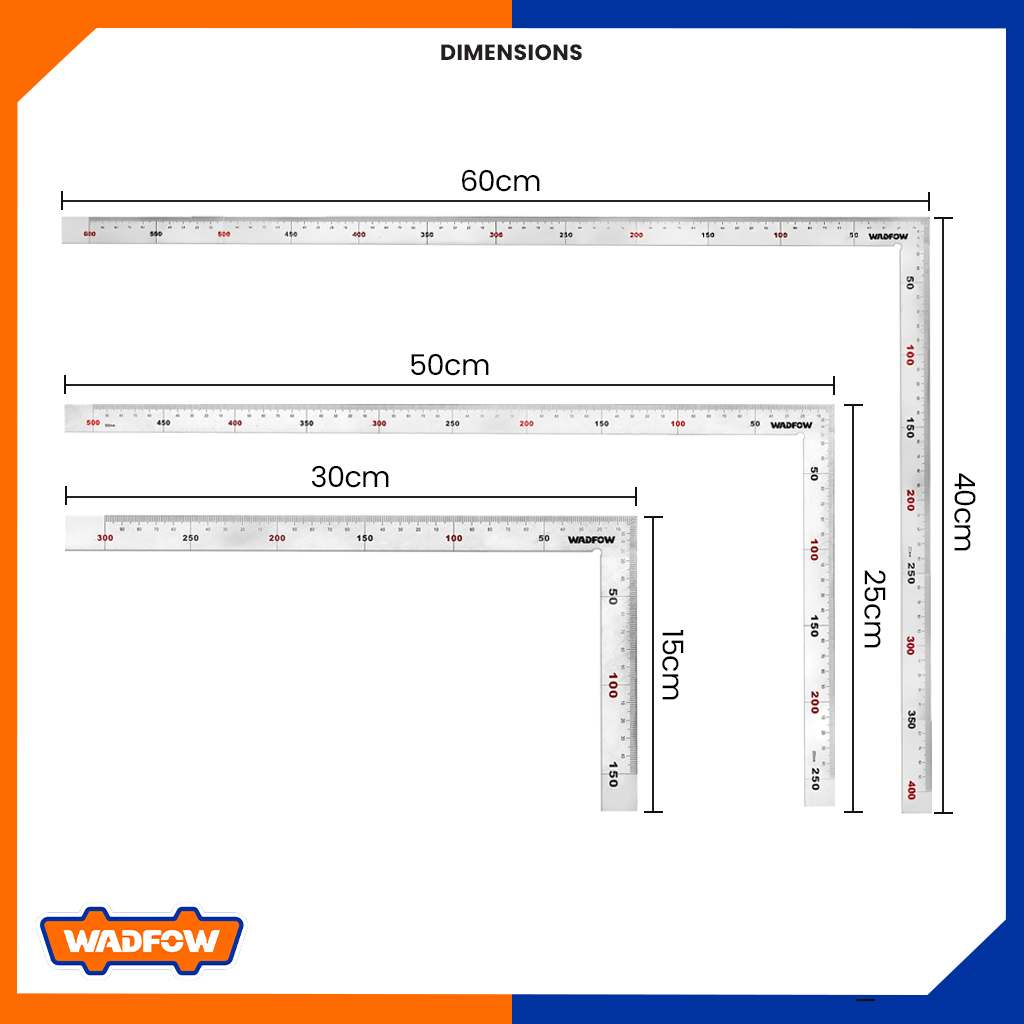Dw Ruler Wadfow by Winland Stainless Steel Angle Square Ruler With metric and ...