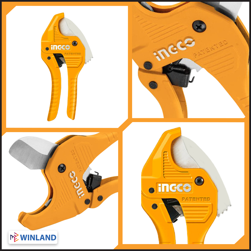 Ingco by Winland Industrial Grade PVC Pipe Cutter 193mm 342mm AutoOpen HPCS05428 INGSS