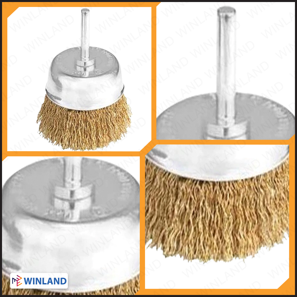Ingco by Winland Wire Cup Brush Twisted Wire with Nut 50mm(2") & 75mm(3