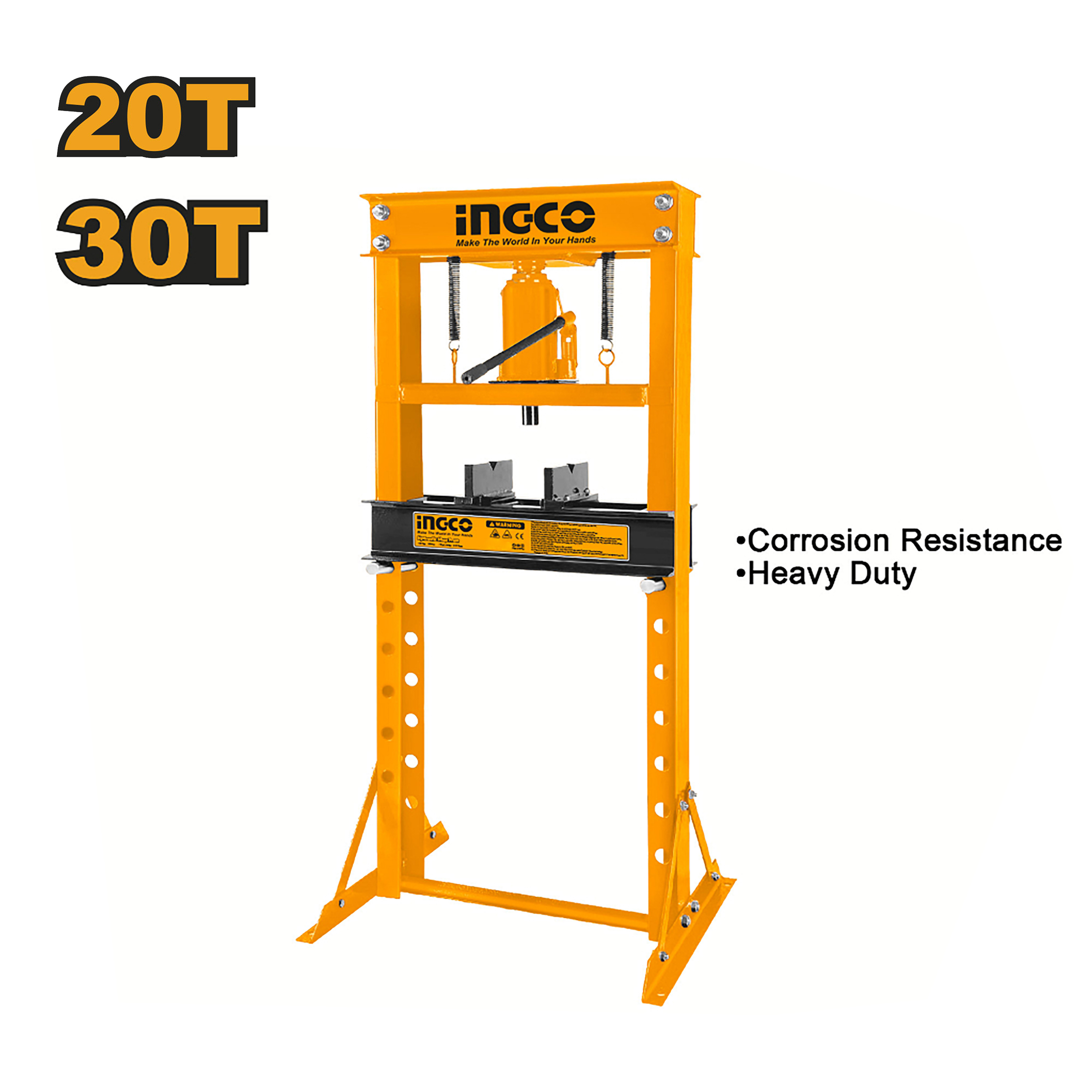 Ingco by Winland Hydraulic Shop Press 20T 30T Manual Hydraulic Shop